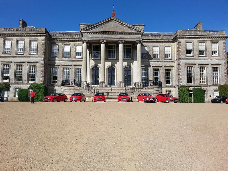 Audi ride and drive event at Ragley Hall showcasing the new Audi A3 E tron.