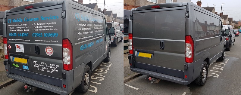 Vehicle graphics and sign writing removal in East Sussex