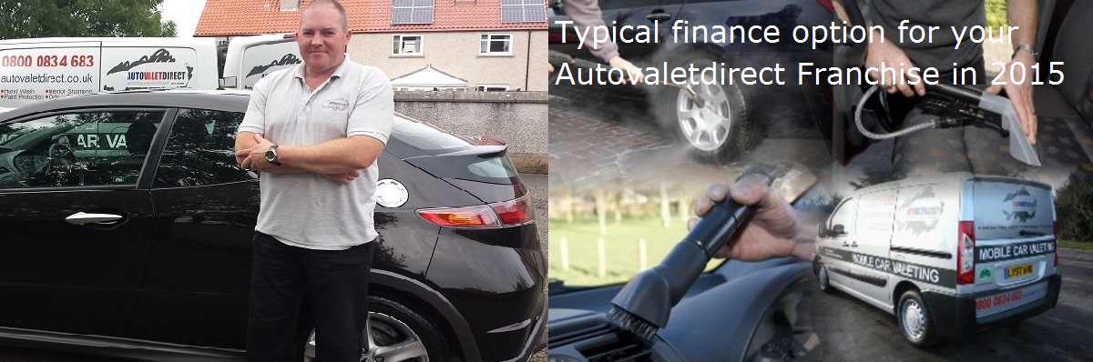 Typical finance option for your Autovaletdirect Franchise 