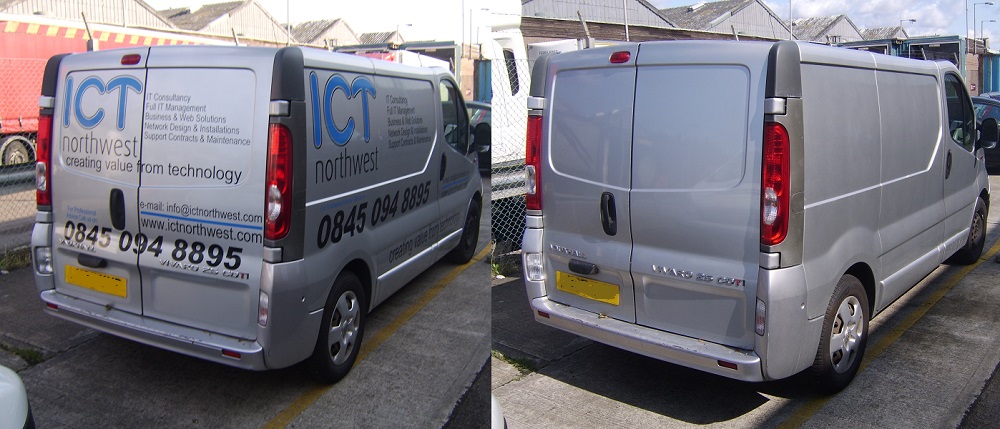 Vehicle graphics and sign writing removal in Hertfordshire
